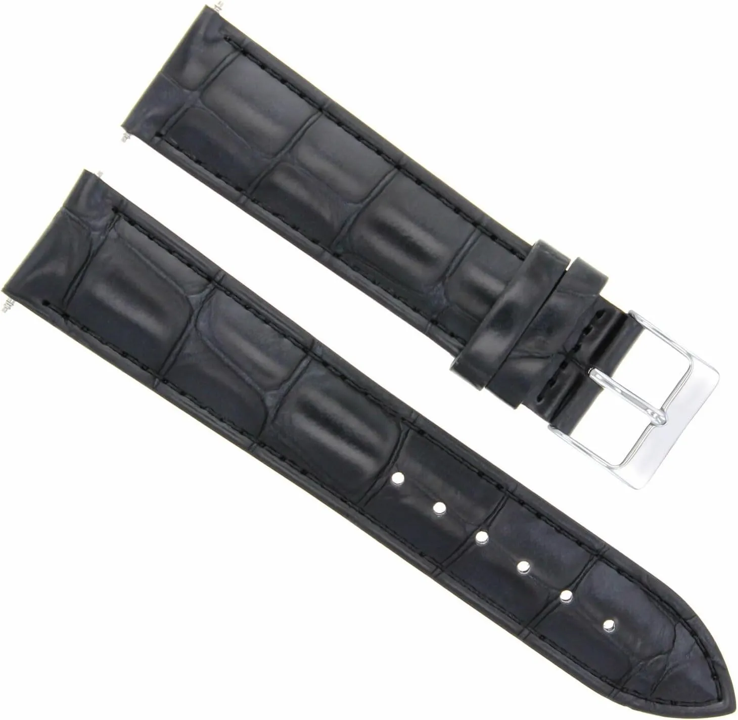 Watch Black Ewatchparts 22mm Leather Watch Band Strap Compatible With explorer annoyed understandably Baume Mercier Classima MOA08591 