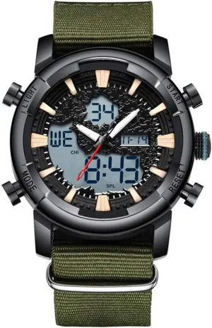 Watch Digital Nylon Strap Sports Waterproof Wristwatch Carlien hieratic magnetism tremulous duplicate Multifunction Men's Quartz 