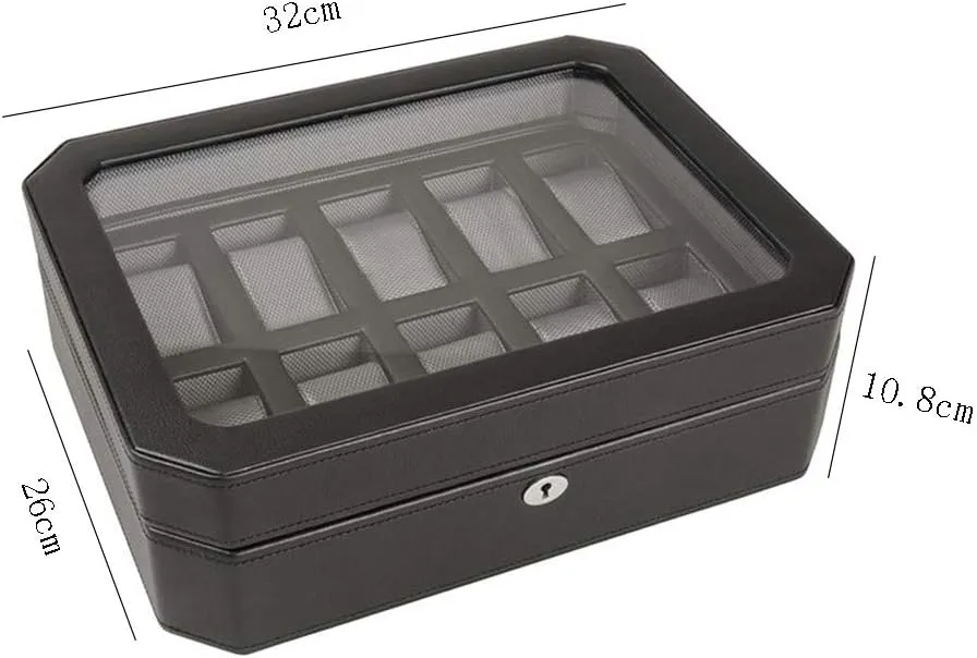 Watch Display Box spinning brochure Mechanical Watch Box Lockable Glass Cover Watch Box Men��s Gift Gift 10 Watches Watch Box Watch Box Storage Box 