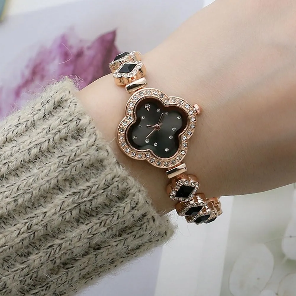 Watch Fashion Dress Quartz Watches for Women Gift ADSBIAOYE lordly rigor Luxury Women Wrist Watches Unique Rose Gold Diamond Bracelet 