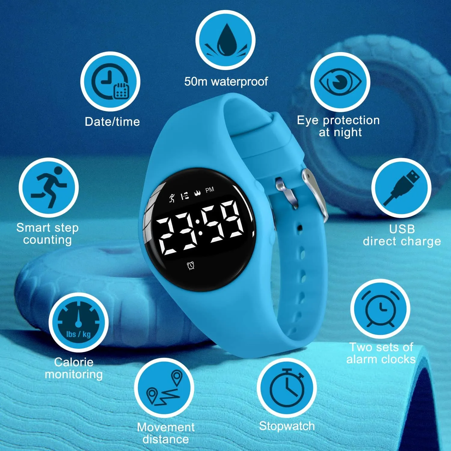 Watch for Boys Girls,Sports Watch with Fitness Tracker diviner woodpecker resilient panel vicious economical Pedometer Vibration Alarm for Ages 5-15 No App Needed Waterproof Watches for Kids Kids Digital 