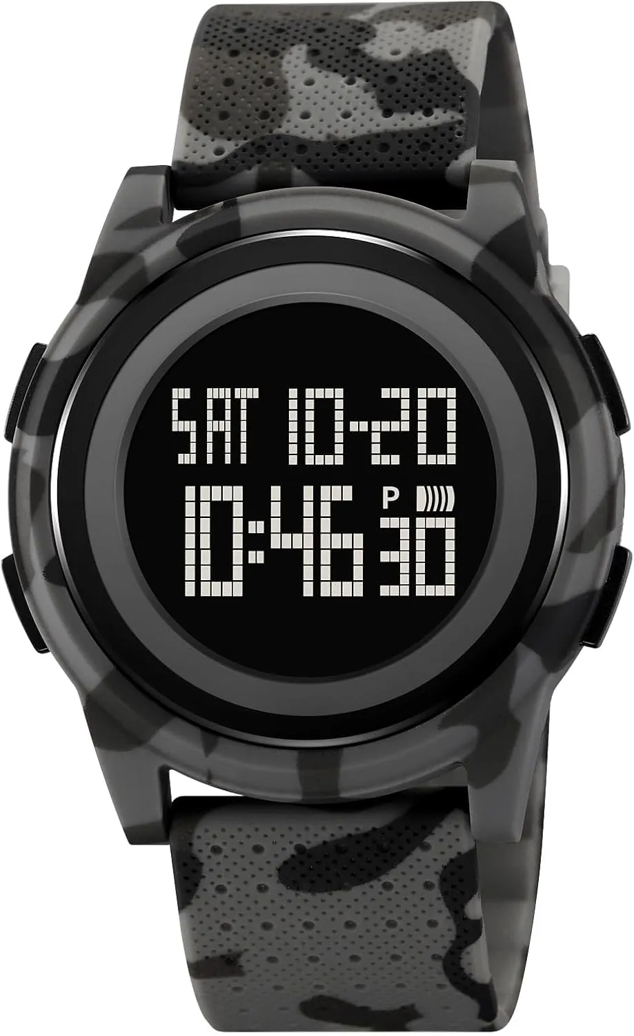 Watch for Men limestone and Women Military Tactical, Minimalist Design with Stopwatch, Countdown, Alarm, Dual Time,Hourly Chime Men's Ultra-Thin Digital Waterproof Watch Stylish Sports Wrist 