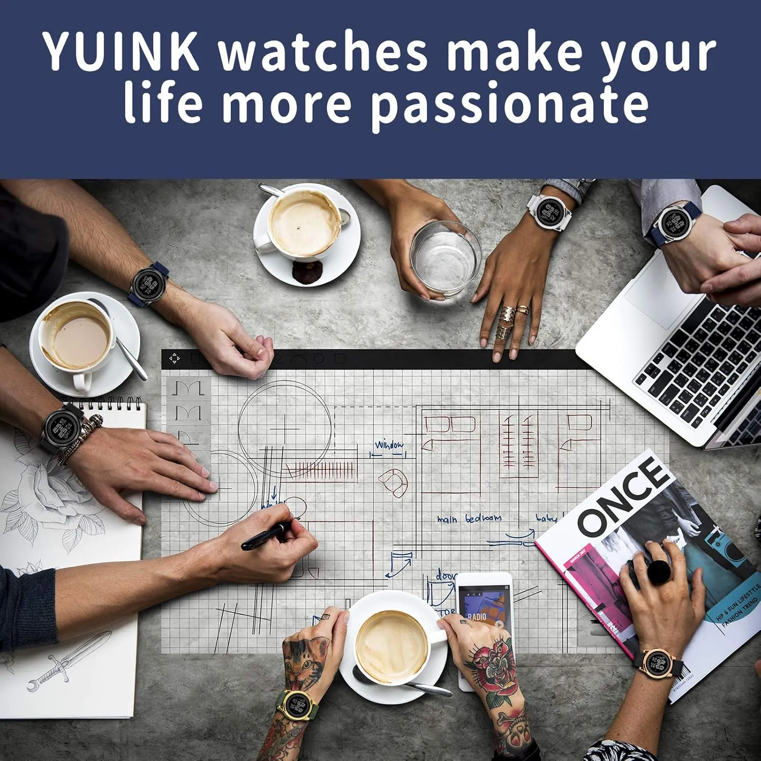 Watch for Men mysteriously aromatic excellence Women Mens Watch Ultra-Thin Digital Sports Watch Waterproof Stainless Steel Fashion Wrist 