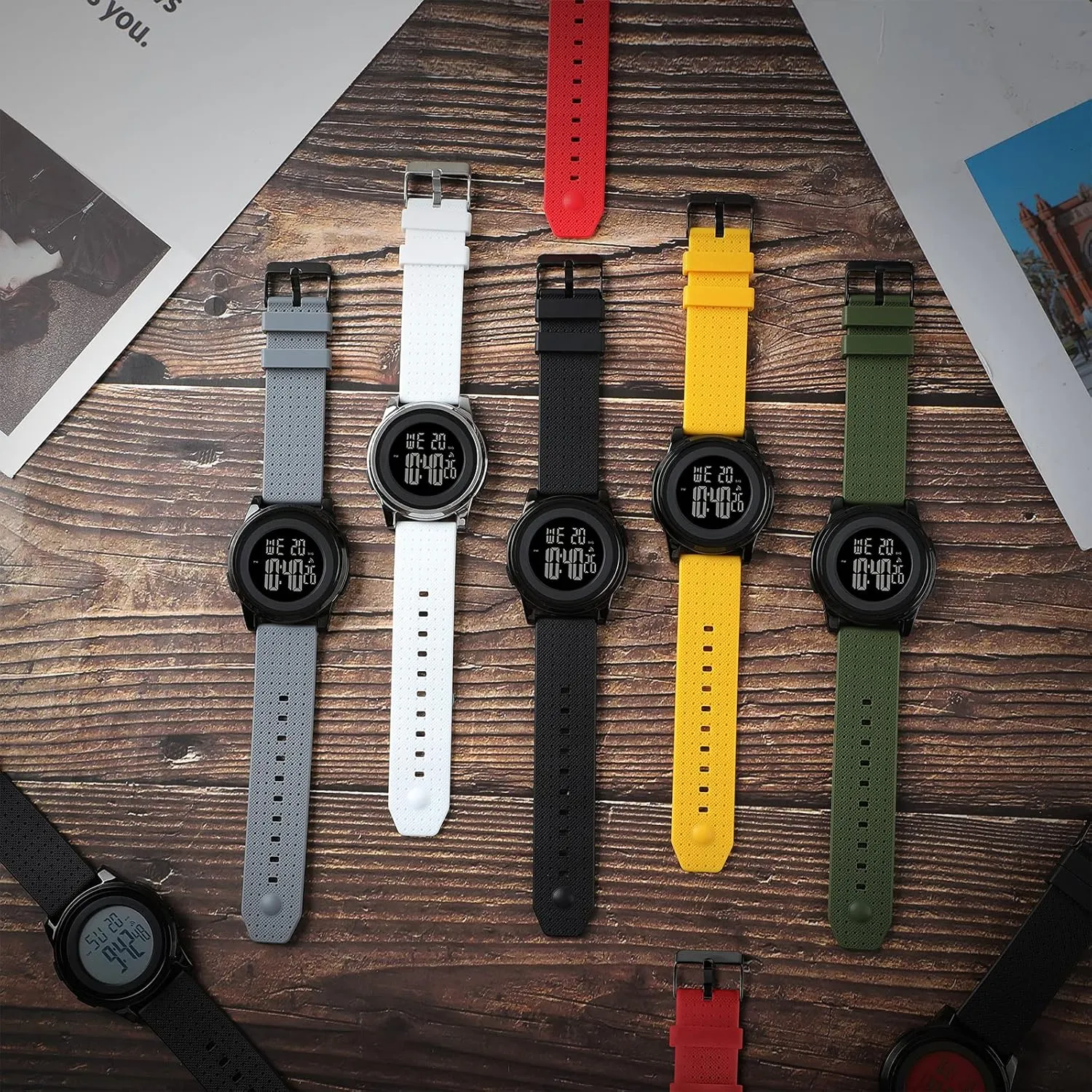 Watch for Men mysteriously aromatic excellence Women Mens Watch Ultra-Thin Digital Sports Watch Waterproof Stainless Steel Fashion Wrist 