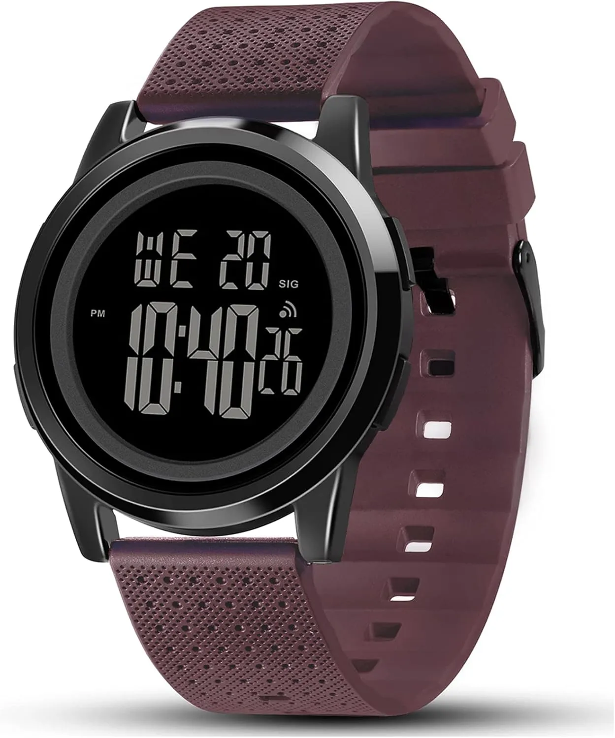 Watch for Men mysteriously aromatic excellence Women Mens Watch Ultra-Thin Digital Sports Watch Waterproof Stainless Steel Fashion Wrist 