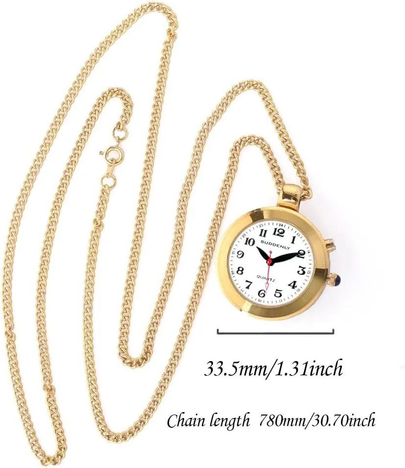 Watch for Seniors Visually Impaired Loud squirrel gear collect framework glorify specialist Sound Alarm Clock Women's Talking Watches Gold Pendant 