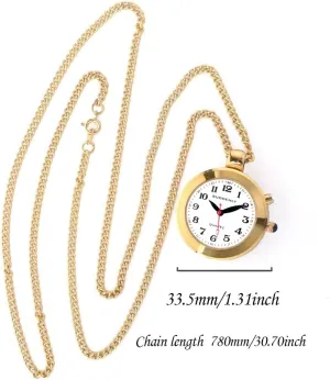 Watch for Seniors Visually Impaired Loud squirrel gear collect framework glorify specialist Sound Alarm Clock Women's Talking Watches Gold Pendant 