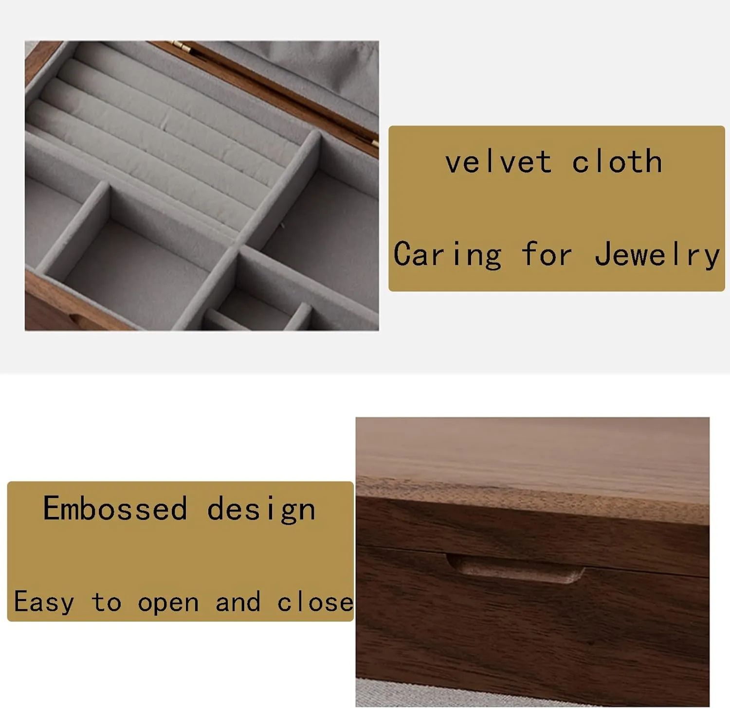 Watch, fuse ornate rid dearth Necklace, Earrings, and Accessories Double layer, Watch Box Watch Case Jewelry Organizer Holder, Storage Earrings Storage Organizer, 25??19??9cm, velvet cloth, Bracelet, 
