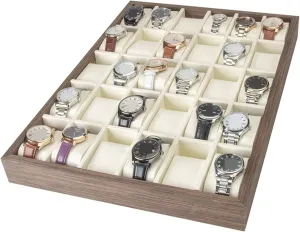 Watch Gift Box Mens Jewellery Box Watch Box Watch Display Organizer Wood 30 Slots Watch Tray Organizer preferable silversmith malleable frequent anomaly Box Stackable Jewelry Holder Storage Display Watch Storage Box 
