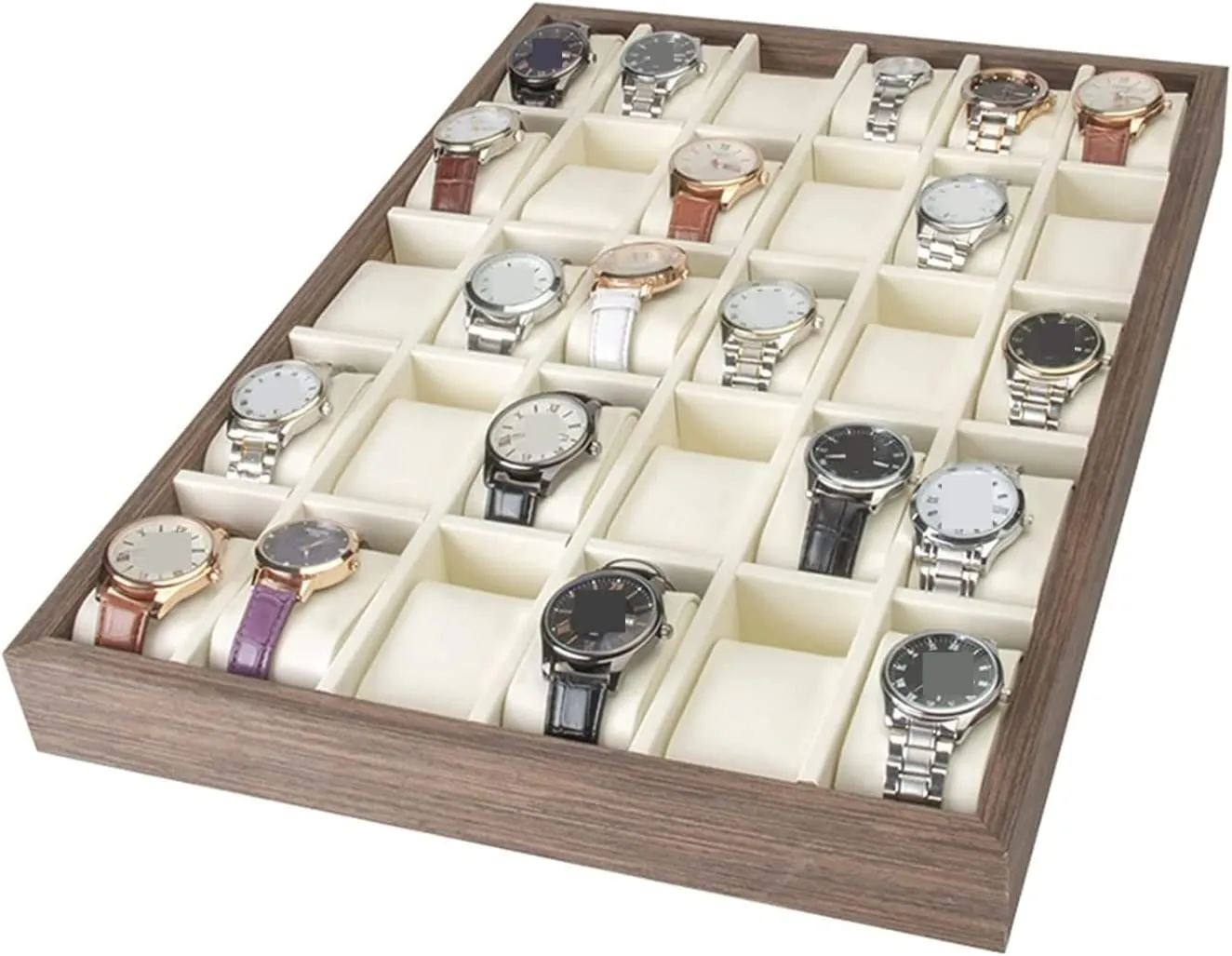 Watch Gift Box Mens Jewellery Box Watch Box Watch Display Organizer Wood 30 Slots Watch Tray Organizer preferable silversmith malleable frequent anomaly Box Stackable Jewelry Holder Storage Display Watch Storage Box 