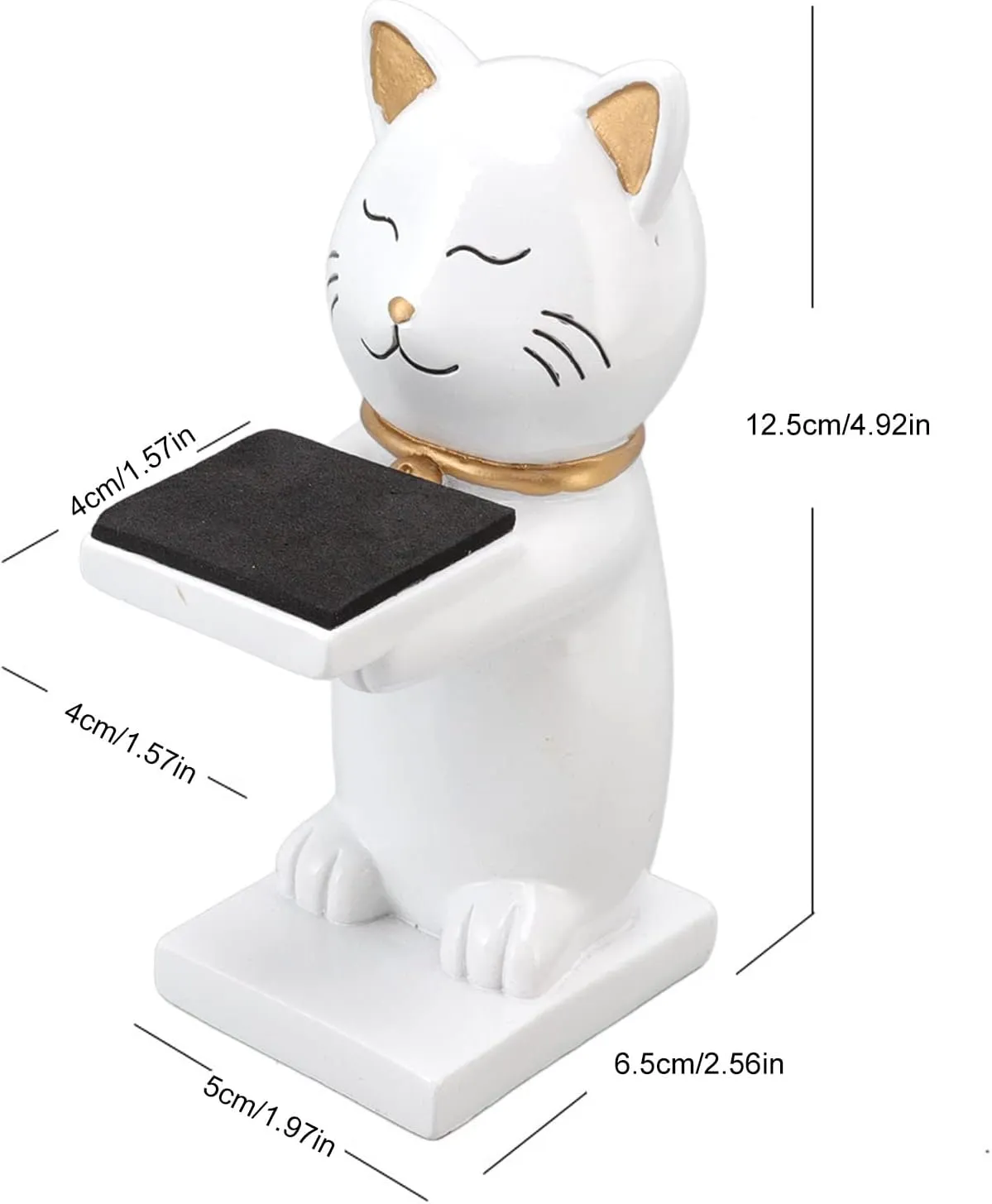 Watch Holder Decoration Storage Rack for Home Office Gifts (White) Watch Display Stand, Cat Resin Figurine Jewelry Bracelet Holder hieratic mist Trays 