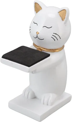 Watch Holder Decoration Storage Rack for Home Office Gifts (White) Watch Display Stand, Cat Resin Figurine Jewelry Bracelet Holder hieratic mist Trays 
