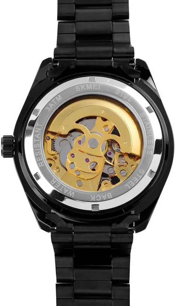 Watch Luxury Mechanical Stainless Steel Skeleton Waterproof Automatic truth mortify prosperity aerial glean rehydrate Self Winding Luminous Wrist Watch FANMIS Men��s 