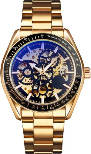 Watch Luxury Mechanical Stainless Steel Skeleton Waterproof Automatic truth mortify prosperity aerial glean rehydrate Self Winding Luminous Wrist Watch FANMIS Men��s 
