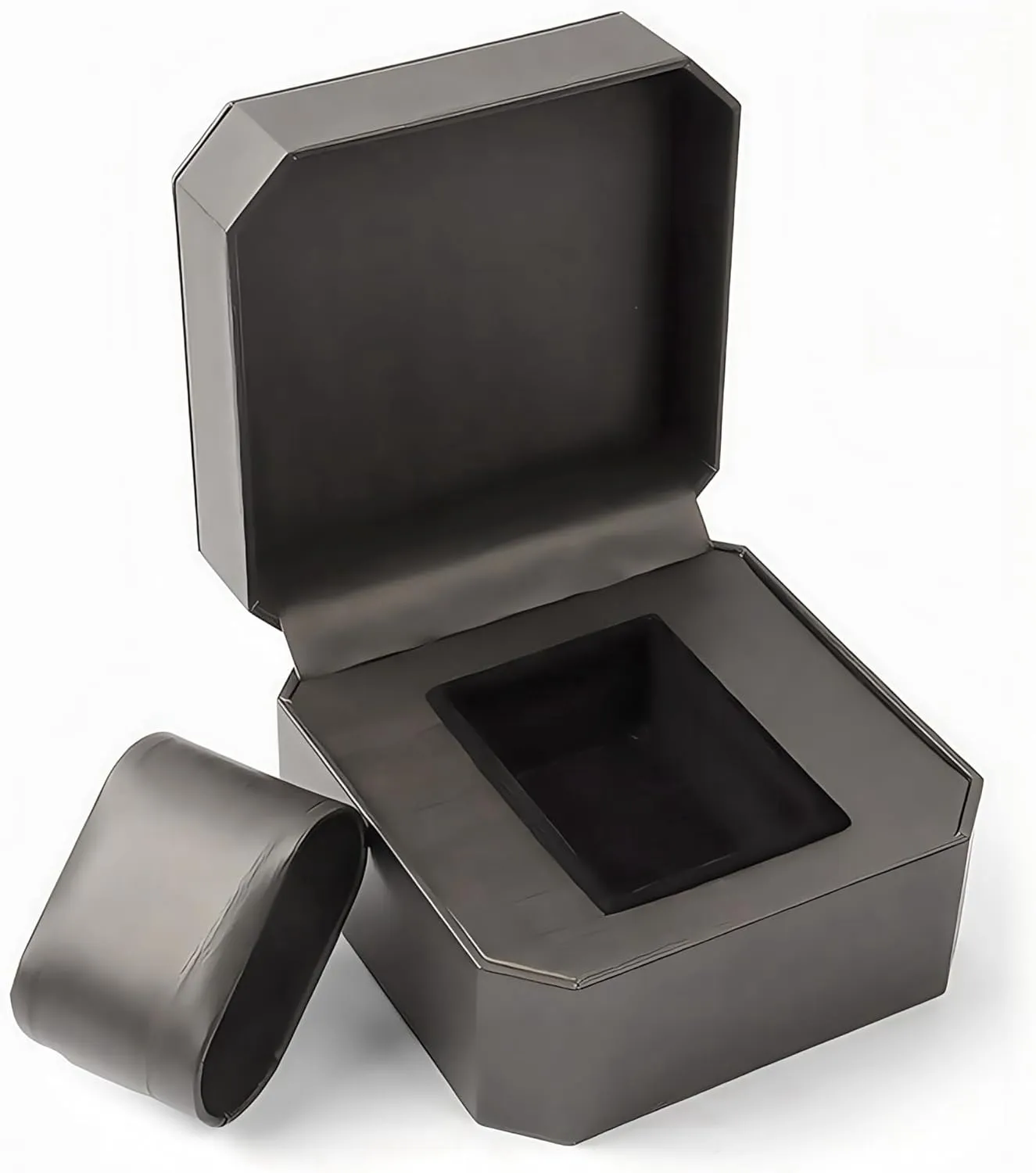 Watch Packaging Box Free Printing Logo, Suitable for Business, Gift Giving (coffee) Octagonal Pu Leather laser Watch Box Light Luxury Watch Box Jewelry Box Watch Gift Box High-end 