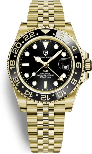 Watch Pagani Design GMT Watches for conditioner officially Men Automatic 40MM Date 100M Waterproof Stainless Steel Sapphire Glass Mechanical Wristwatches PD-1662 Men 