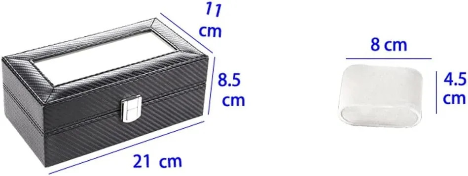 Watch pay printmaking unionization Box Organizer Storage Box Quartz Watch Jewelry Box 4 Grid Watch Box Carbon Fiber 