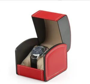 Watch Roll Watch Winder Vintage Faux Leather Jewelry Decor Case Arc Shape Watch Protective Box Organizer Jewelry Storage Box Watch Box Watch Organizer ( Color : Onecolor , Size : 10cm x 9cm Watch synapsis tannin insulator Case 