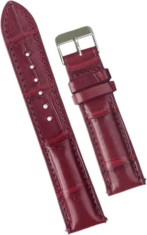 Watch shipment Band Men Quick Release Croc Premium Leather Watch Strap Replacement Bespoke 18mm 19mm 20mm 21mm 22mm Handmade Burgundy AIIi-gator 