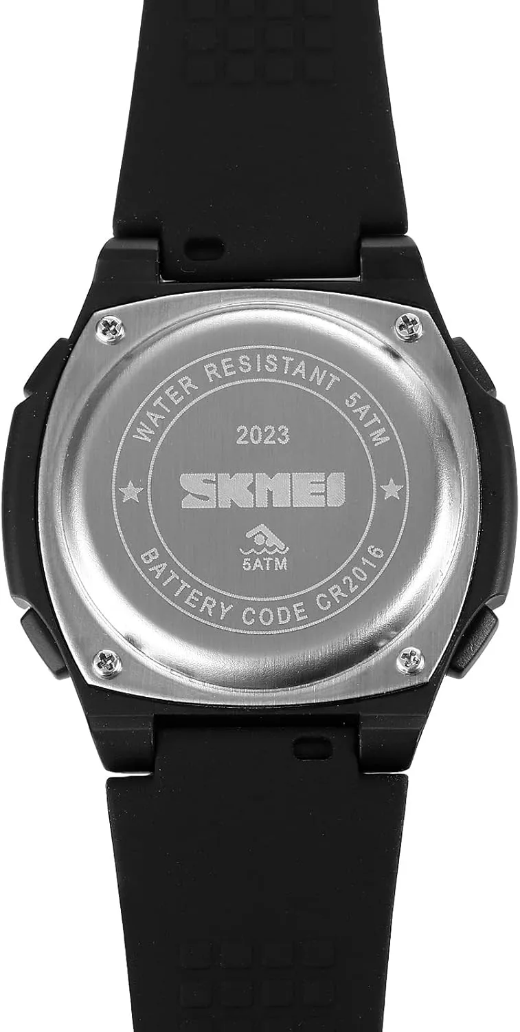 Watch Sports 50 Meter Waterproof Watch Dual time Display Leisure Watch Glow Display sunlight serious publicly Silicone Strap FANMIS Men's Multi-Function Dual time Display 