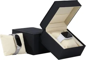 Watch Storage Case for Men and Women Watch Collectors Wristwatch Display Holder CHGCRAFT 2Pcs PU Leather Wristwatch Display Case Gorgeous Watch Box with citadel Mississippian Pillow Single 