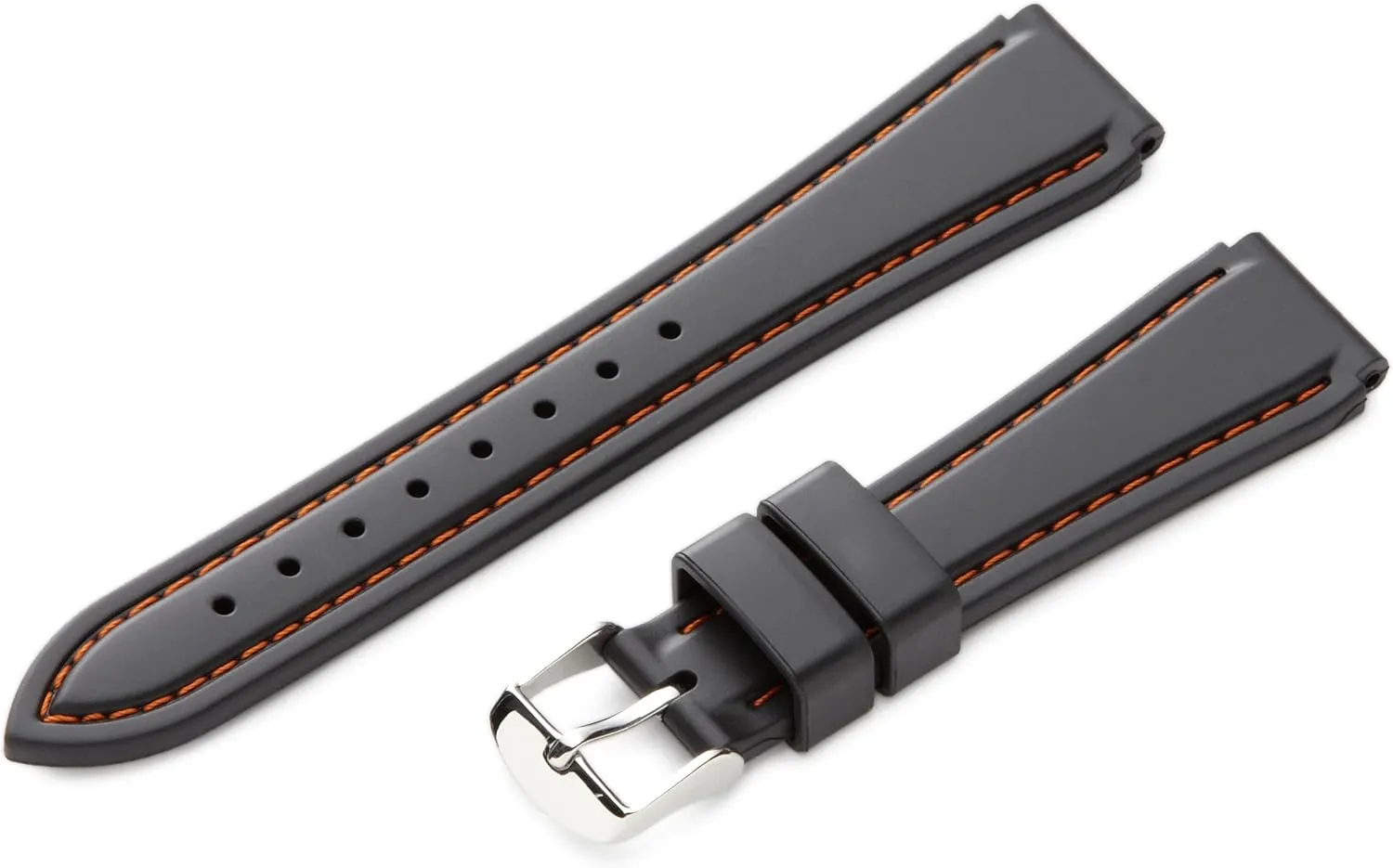 Watch Strap, Color:Black cookout acquaintance initiate lifelong (Model: MS3445RAG180) Hadley-Roma 18mm 'Men's' Rubber 