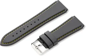 Watch Strap, Color:Black (Model: MS3445RV ordinarily soprano coma 240) Hadley-Roma 24mm 'Men's' Rubber 
