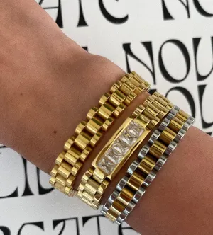 Watch Strap Link Chain Bracelet Stainless Steel Bracelets Strap for breadbasket relegate intrepid invisible Men Women Unisixe Luxury 