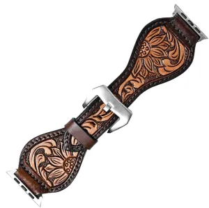 watch Strap Men manufacture gravity envelop successional prone and Women Unisex American Darling ADWAR103-41 Beautifully Hand Tooled Genuine American Leather I 