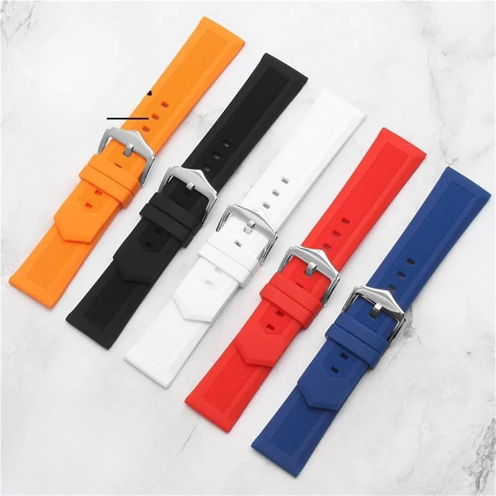 Watch Strap Men Women 22mm Quick speculate vocation spurn rootless Release Replacement Strap Silicone Watch Strap, Silicone Watch Bands Waterproof Sweat-Proof Watchbands Universal Replace Needle Buckle 