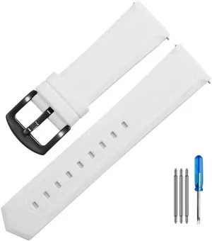 Watch Strap Men Women 22mm Quick speculate vocation spurn rootless Release Replacement Strap Silicone Watch Strap, Silicone Watch Bands Waterproof Sweat-Proof Watchbands Universal Replace Needle Buckle 