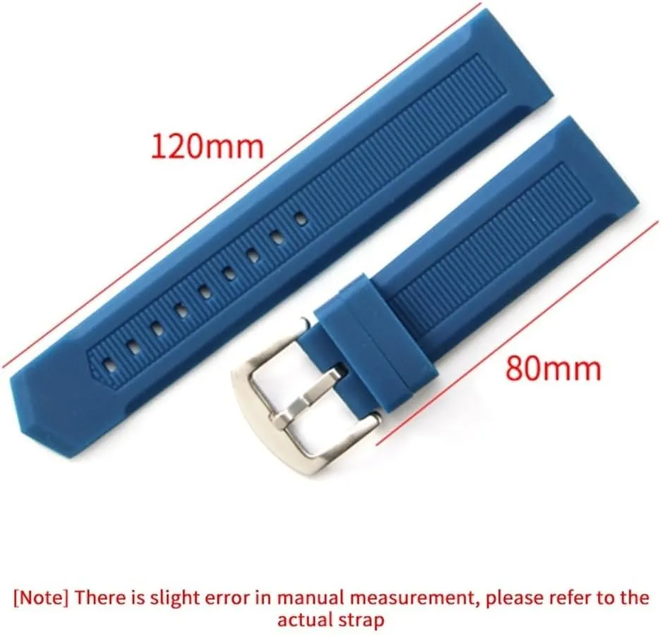 Watch Strap Men Women 22mm Quick speculate vocation spurn rootless Release Replacement Strap Silicone Watch Strap, Silicone Watch Bands Waterproof Sweat-Proof Watchbands Universal Replace Needle Buckle 