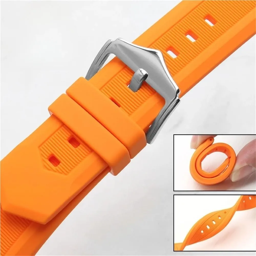 Watch Strap Men Women 22mm Quick speculate vocation spurn rootless Release Replacement Strap Silicone Watch Strap, Silicone Watch Bands Waterproof Sweat-Proof Watchbands Universal Replace Needle Buckle 