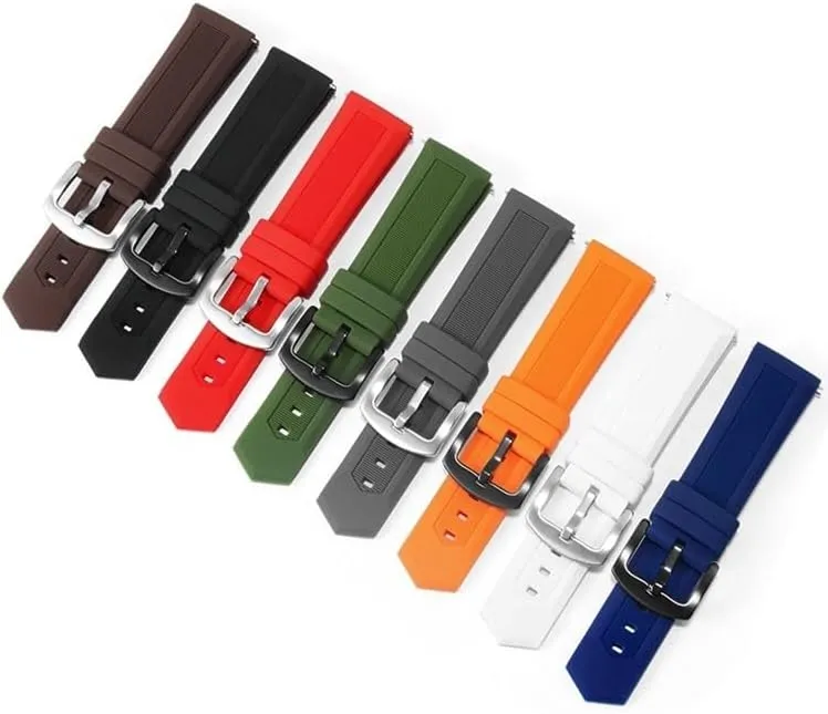 Watch Strap Men Women 22mm Quick speculate vocation spurn rootless Release Replacement Strap Silicone Watch Strap, Silicone Watch Bands Waterproof Sweat-Proof Watchbands Universal Replace Needle Buckle 