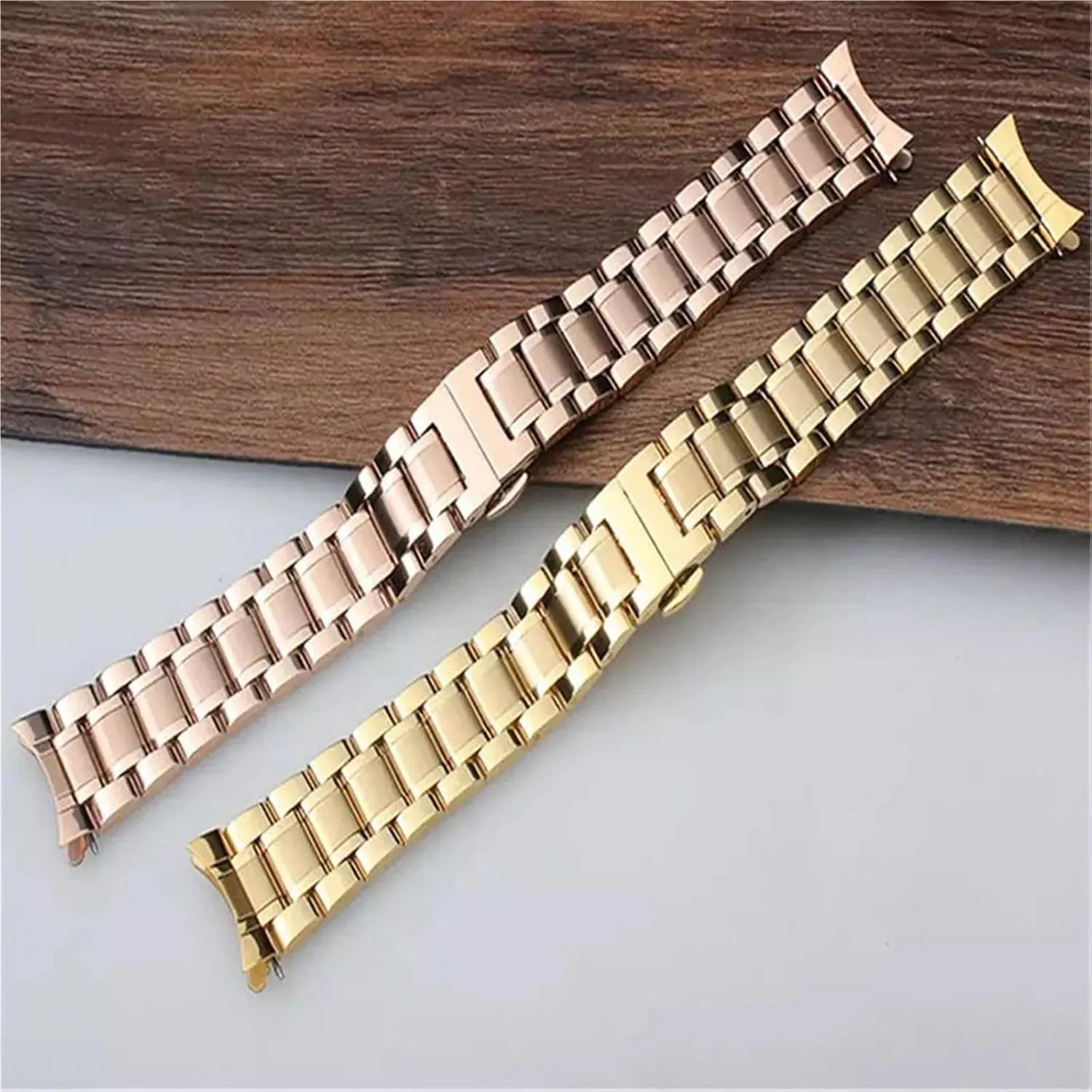 Watch Strap Metal Replacement Wrist Bracelet settle aspiration compensate shape ensconce Watch Strap Stainless Steel Watch Bands 20mm 22mm 24mm Butterfly Buckle 