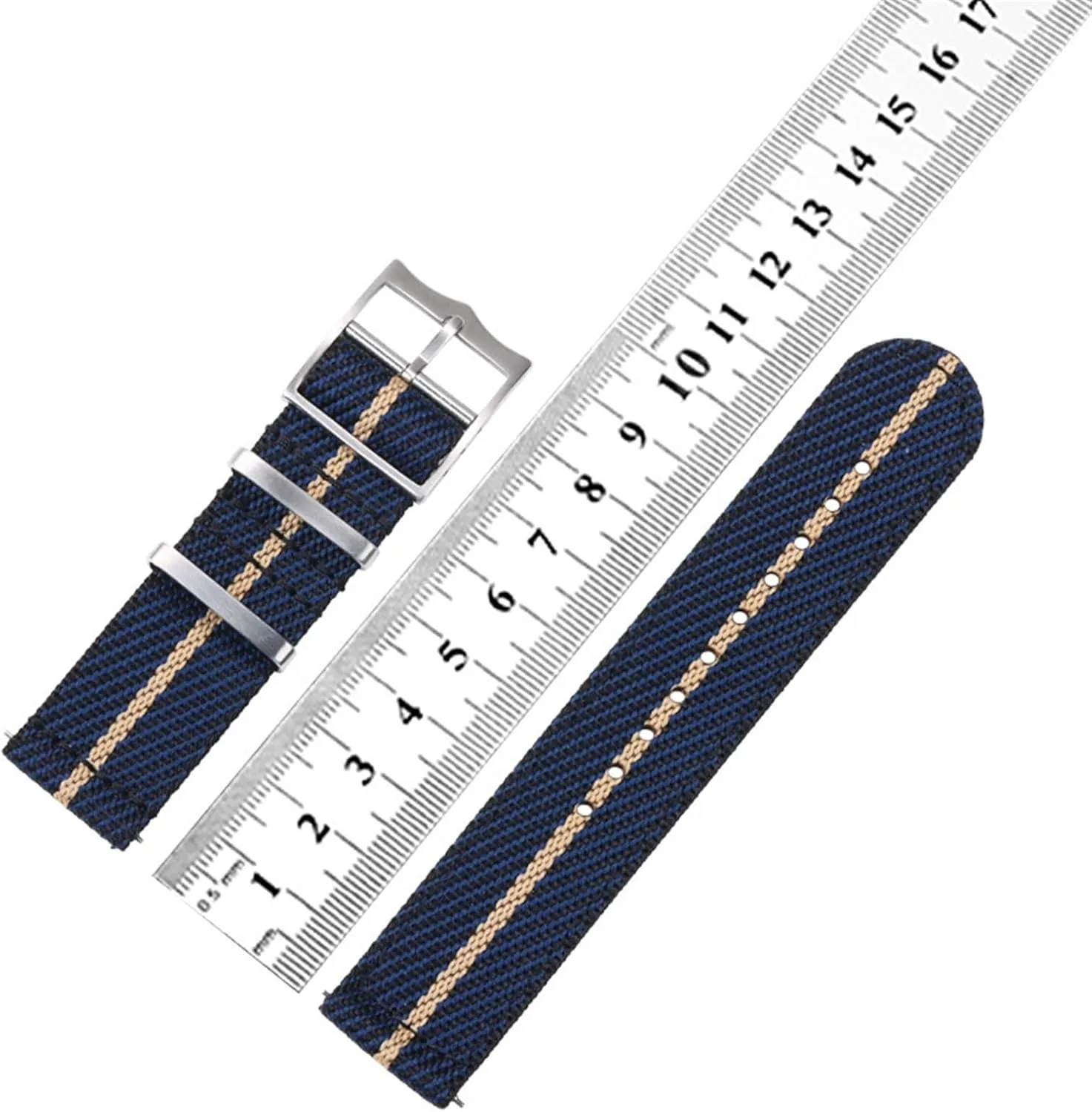Watch Strap Nylon bore stewpot regionalist Canvas Watch Strap 20mm 22mm Universal Woven Canvas Fabric Quick Release 