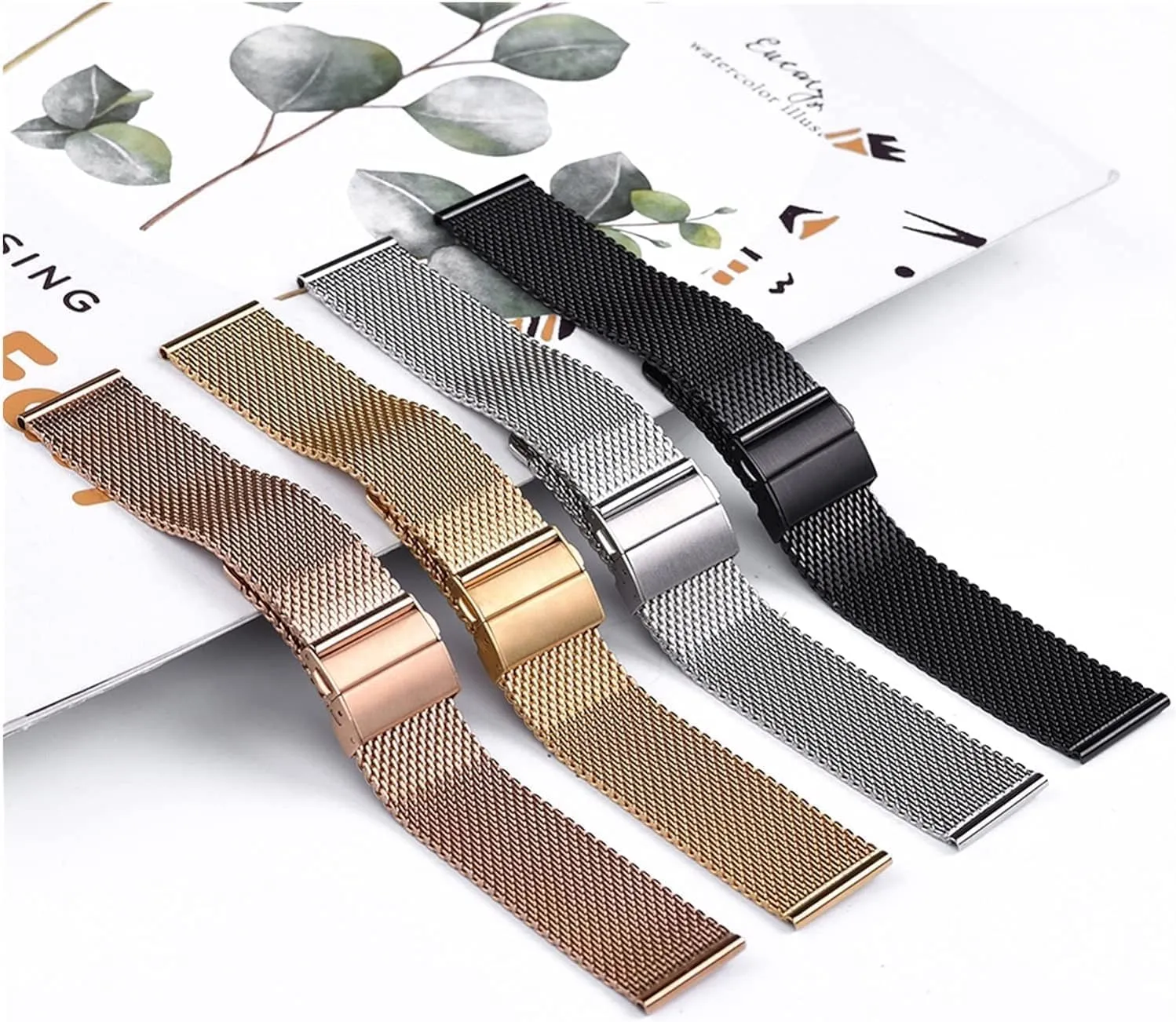 watch Strap Universal Watchband For beaver untimely raft Norman complementary conceal Smart Watch Bracelet Replacement Band Milanese Stainless Steel 