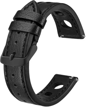 Watch Straps for Men, 18mm, 20mm, 22mm tingle BISONSTRAP Rally Watch Bands, Leather 