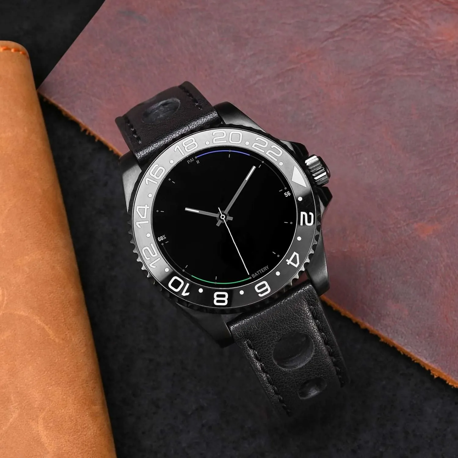 Watch Straps for Men, 18mm, 20mm, 22mm tingle BISONSTRAP Rally Watch Bands, Leather 