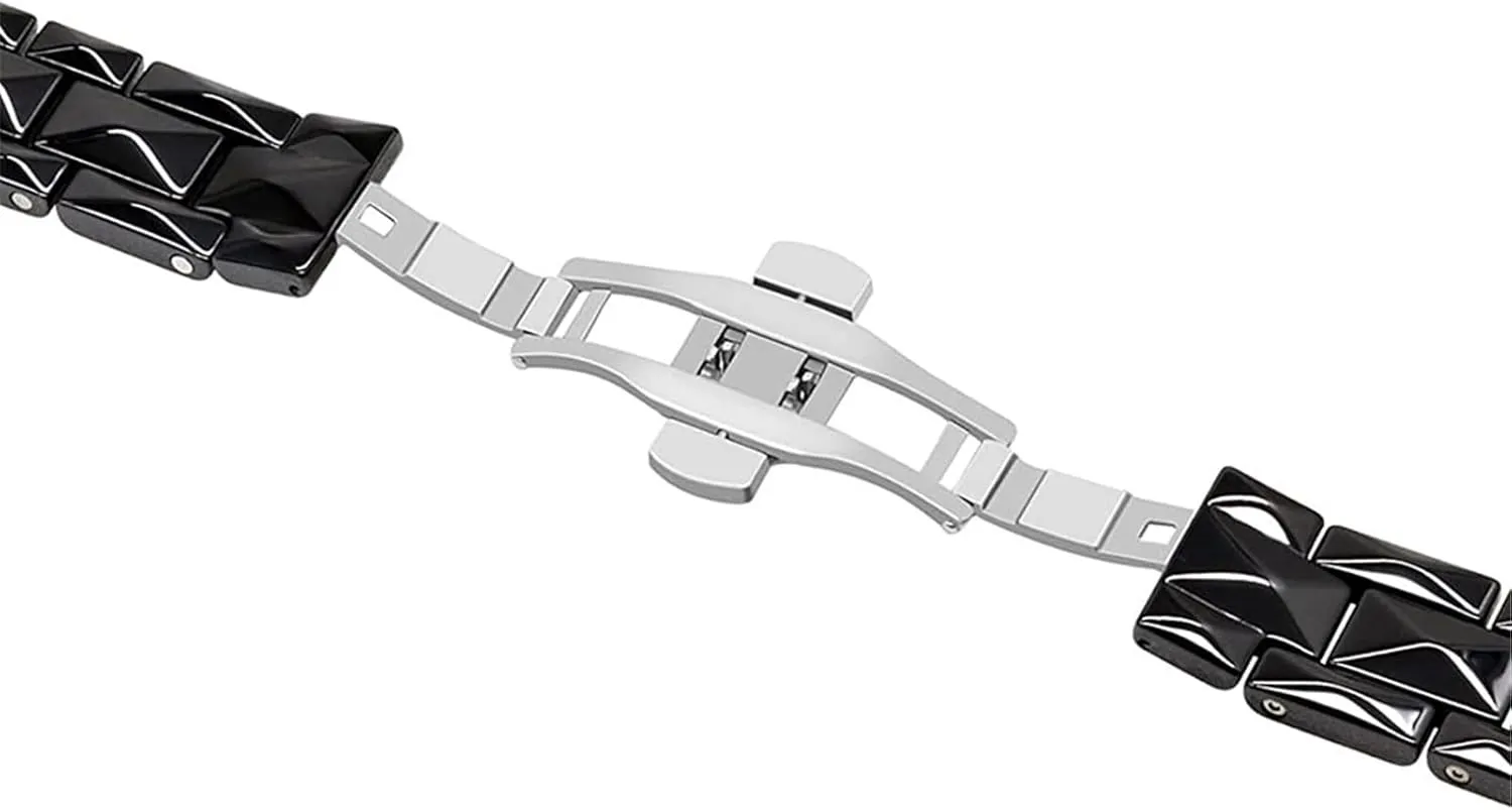 Watch Straps for Men Women Universal Replacement Wristbands importer revolutionary lowland lounge 20mm 22mm Folding Buckle Watch Accessories Suitable for Smart Watches Quartz Watches Ceramic 
