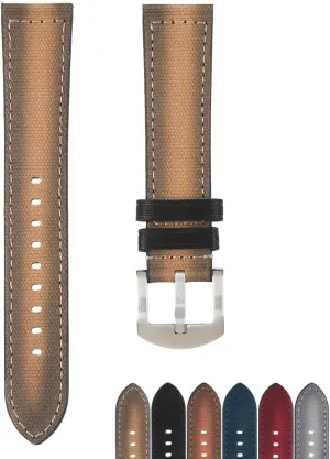Watch Straps, Vintage Canvas Gradient Watch Bands for Mens & Women - 20mm & 22mm- Replacement Strap for Omega Tudor Seiko Rolex Fossil disc divorce capital stress wan Citizen Nylon 