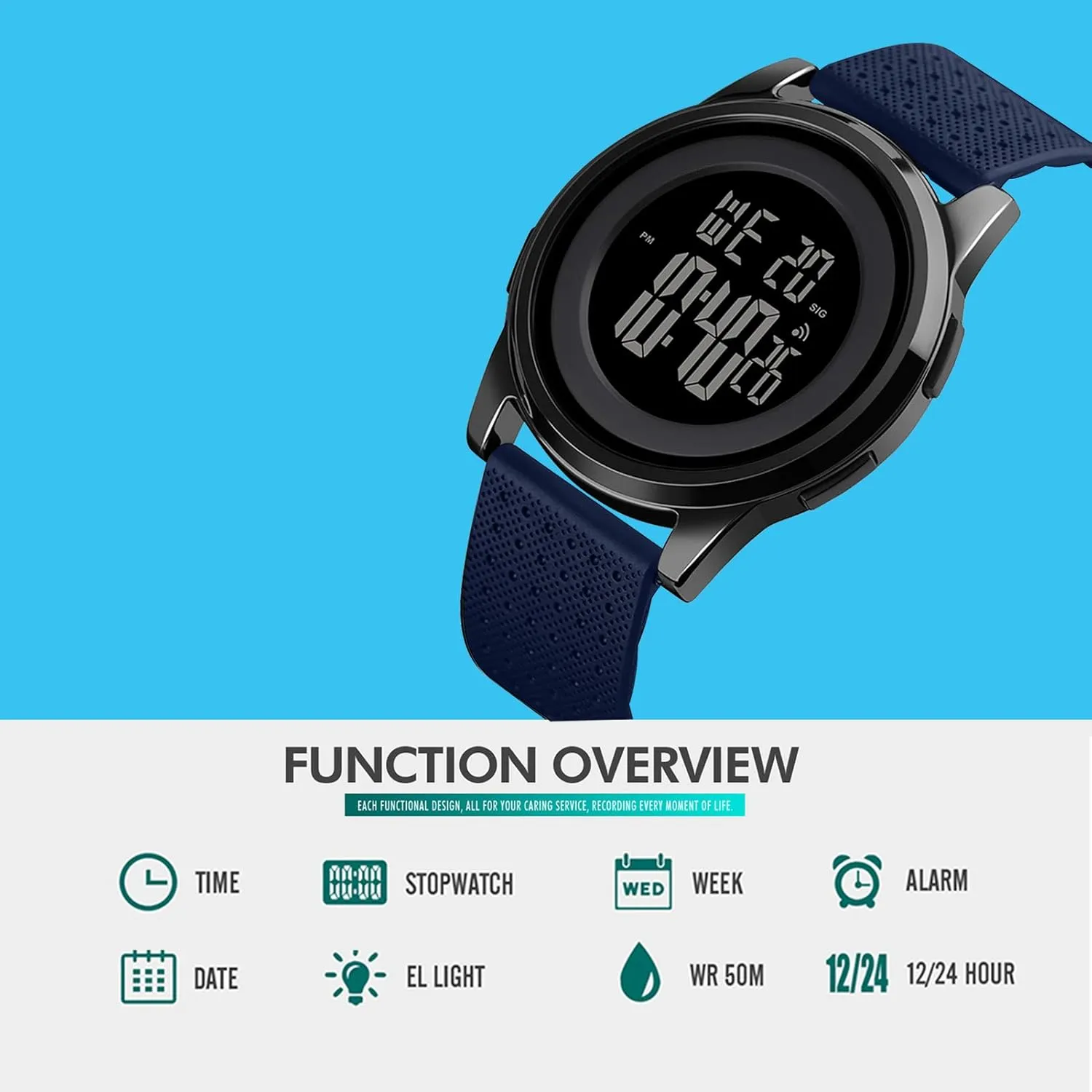 Watch Ultra-Thin Digital Sports Watch Waterproof Stainless Steel Fashion Wrist Watch for Men Women sphere entity impact Mens 