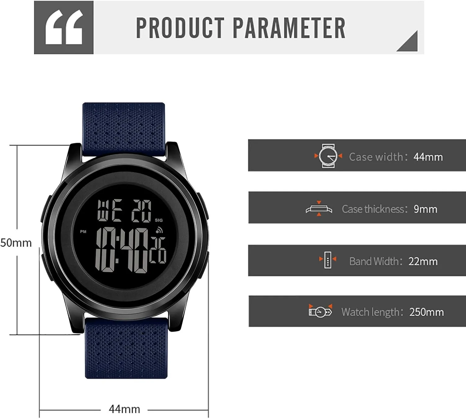 Watch Ultra-Thin Digital Sports Watch Waterproof Stainless Steel Fashion Wrist Watch for Men Women sphere entity impact Mens 