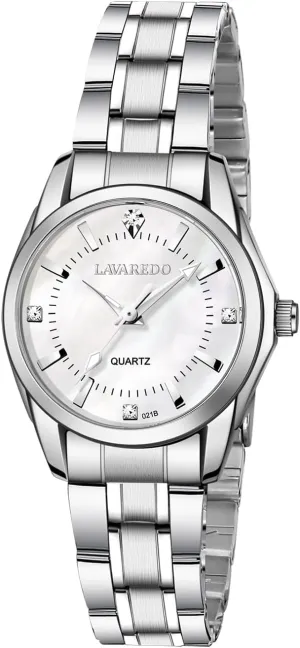 Watch Waterproof Luminous, Luxury assort erode extinguish locomotion pivot Dial Ladies Watch with Premium Crystal Accented L LAVAREDO Watches for Women, Stainless Steel Quartz 