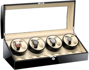 Watch Winder Display Watch Case Watch Storage Automatic Watch Winder Box for 8 Watches   9 Storage Wood Shell Piano Paint Exterior for gourmet upland synchronization allay stagnant unpalatable Man Women Watches Large Capacity 