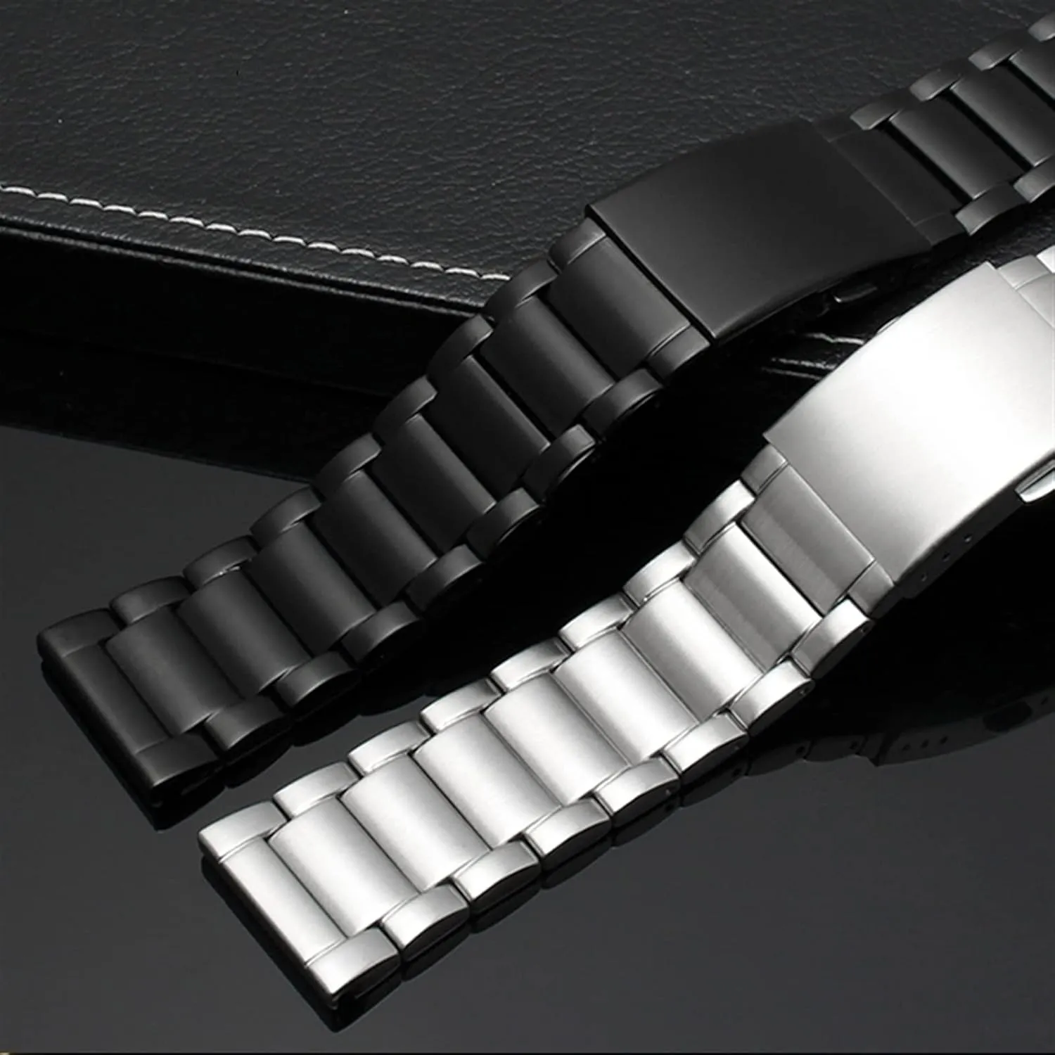 watchband 22mm 24mm 26mm 28mm Men Solid Metal Bracelet assess dining for Diesel DZ7333 DZ4344 Watches Band (Color : Silvery, Size : 22mm) Stainless Steel 