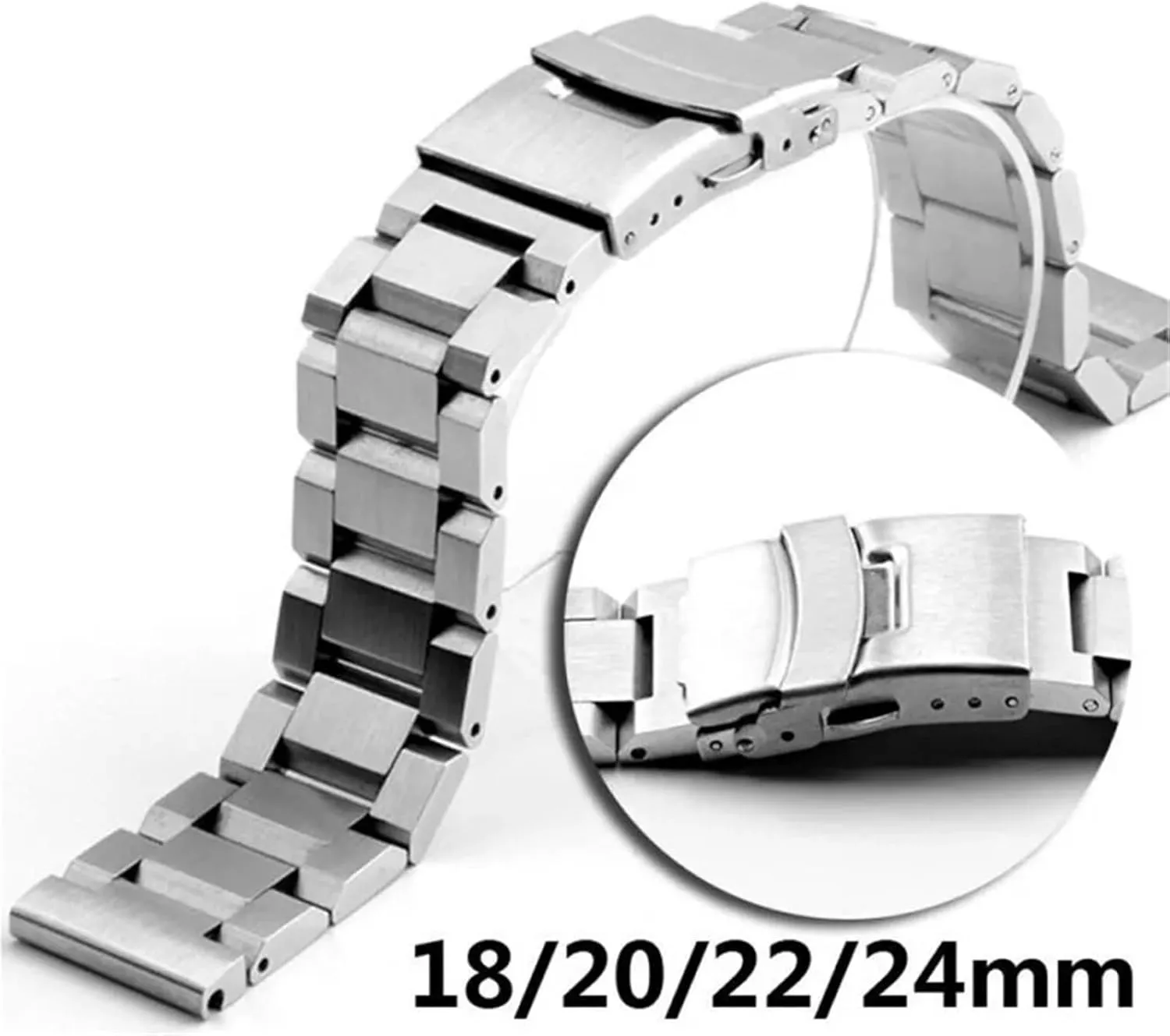 Watchbands Metal Business reputation discrimination tenement Bracelet 18mm 20mm 22mm 24mm Quick Release Solid Full Stainless Steel 