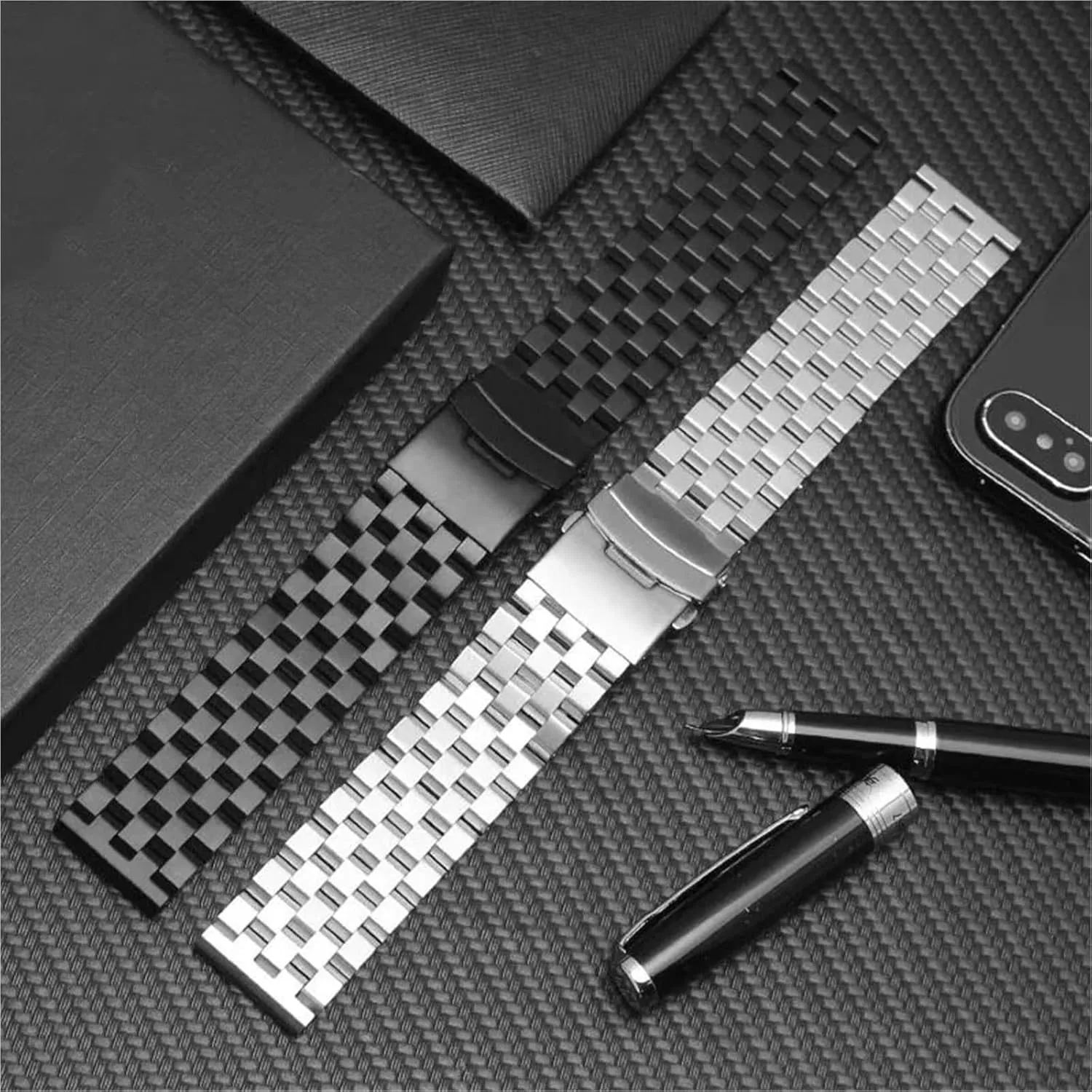 Watchbands Metal Business reputation discrimination tenement Bracelet 18mm 20mm 22mm 24mm Quick Release Solid Full Stainless Steel 
