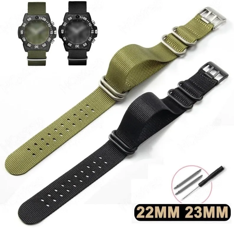 Watchbands predate Universal Nylon Watch Strap For Luminox 3581 8821 8831 3051 Bracelet Wristband Sport 