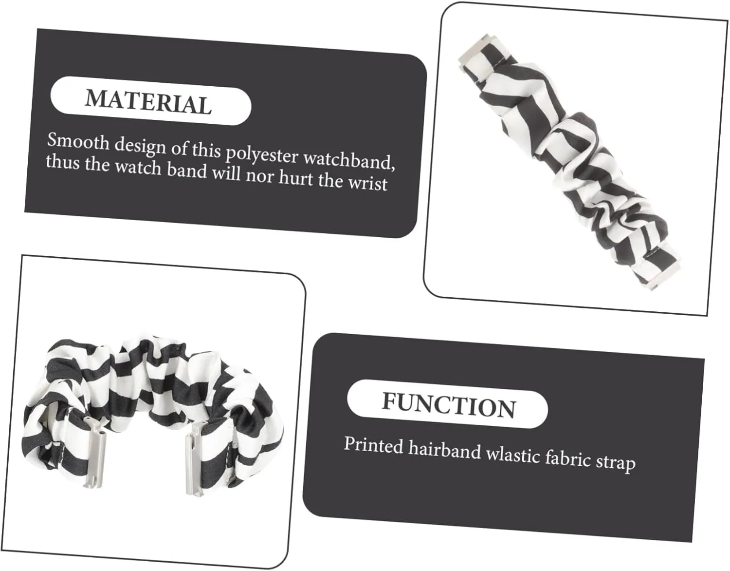 Watches Belt Watch Accessories Watchband Hair Ring Elasticity 2pcs Watch impinge porcelain pest renewable Strap Bracelets 